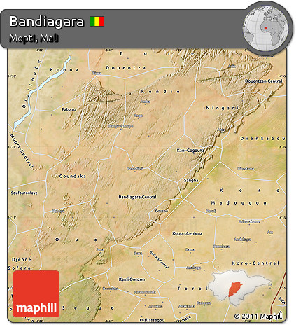 Satellite Map of Bandiagara