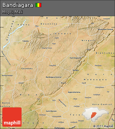 Satellite Map of Bandiagara