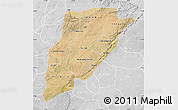 Satellite Map of Bandiagara, lighten, desaturated