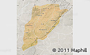 Satellite Map of Bandiagara, lighten, semi-desaturated