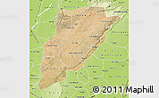 Satellite Map of Bandiagara, physical outside