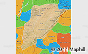 Satellite Map of Bandiagara, political outside