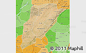 Satellite Map of Bandiagara, political shades outside