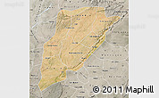 Satellite Map of Bandiagara, semi-desaturated