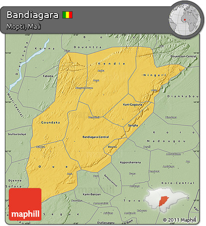 Savanna Style Map of Bandiagara