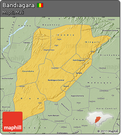 Savanna Style Map of Bandiagara