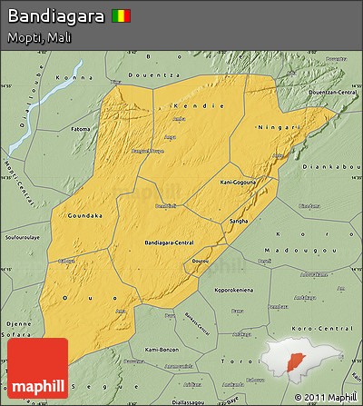 Savanna Style Map of Bandiagara