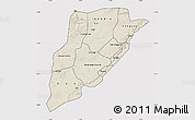 Shaded Relief Map of Bandiagara, cropped outside