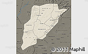 Shaded Relief Map of Bandiagara, darken