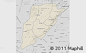 Shaded Relief Map of Bandiagara, desaturated