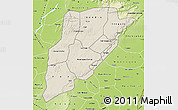 Shaded Relief Map of Bandiagara, physical outside