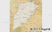 Shaded Relief Map of Bandiagara, satellite outside