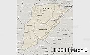 Shaded Relief Map of Bandiagara, semi-desaturated