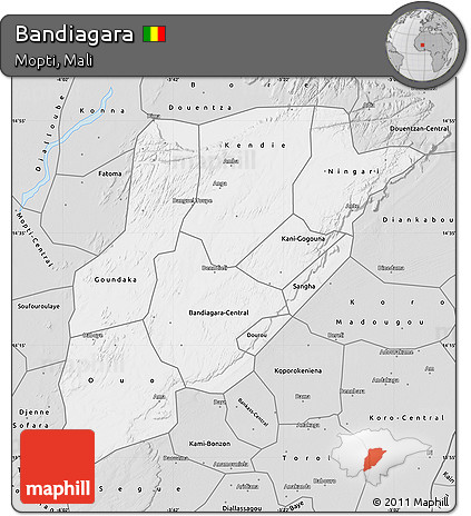 Silver Style Map of Bandiagara