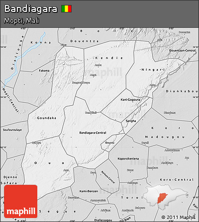 Silver Style Map of Bandiagara
