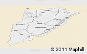 Classic Style Panoramic Map of Bandiagara, single color outside