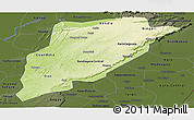 Physical Panoramic Map of Bandiagara, darken
