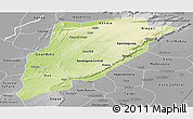 Physical Panoramic Map of Bandiagara, desaturated