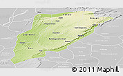 Physical Panoramic Map of Bandiagara, lighten, desaturated