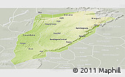Physical Panoramic Map of Bandiagara, lighten, semi-desaturated