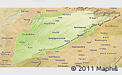 Physical Panoramic Map of Bandiagara, satellite outside