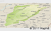 Physical Panoramic Map of Bandiagara, shaded relief outside