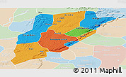 Political Panoramic Map of Bandiagara, lighten