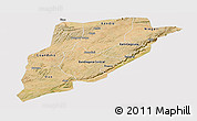 Satellite Panoramic Map of Bandiagara, cropped outside
