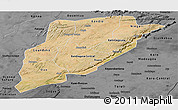 Satellite Panoramic Map of Bandiagara, darken, desaturated