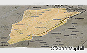 Satellite Panoramic Map of Bandiagara, darken, semi-desaturated