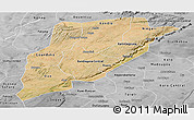 Satellite Panoramic Map of Bandiagara, desaturated