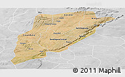 Satellite Panoramic Map of Bandiagara, lighten, desaturated