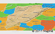 Satellite Panoramic Map of Bandiagara, political outside