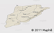 Shaded Relief Panoramic Map of Bandiagara, cropped outside
