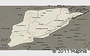 Shaded Relief Panoramic Map of Bandiagara, darken