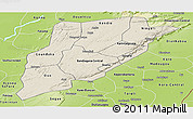 Shaded Relief Panoramic Map of Bandiagara, physical outside