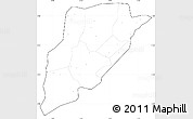 Blank Simple Map of Bandiagara, cropped outside, no labels