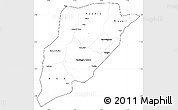 Blank Simple Map of Bandiagara, cropped outside