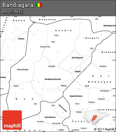 Blank Simple Map of Bandiagara