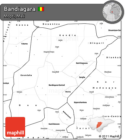 Blank Simple Map of Bandiagara