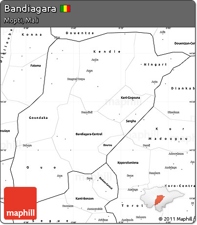 Blank Simple Map of Bandiagara