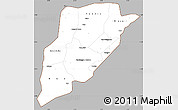 Gray Simple Map of Bandiagara, cropped outside