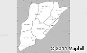 Gray Simple Map of Bandiagara, single color outside