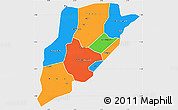 Political Simple Map of Bandiagara, single color outside