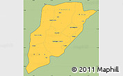 Savanna Style Simple Map of Bandiagara, cropped outside