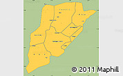 Savanna Style Simple Map of Bandiagara, single color outside
