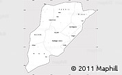 Silver Style Simple Map of Bandiagara, cropped outside