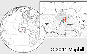 Blank Location Map of Bankass-Central, highlighted parent region, highlighted grandparent region