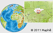 Physical Location Map of Bankass-Central, highlighted parent region, highlighted grandparent region