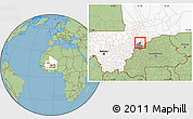 Savanna Style Location Map of Bankass-Central, highlighted country, highlighted parent region